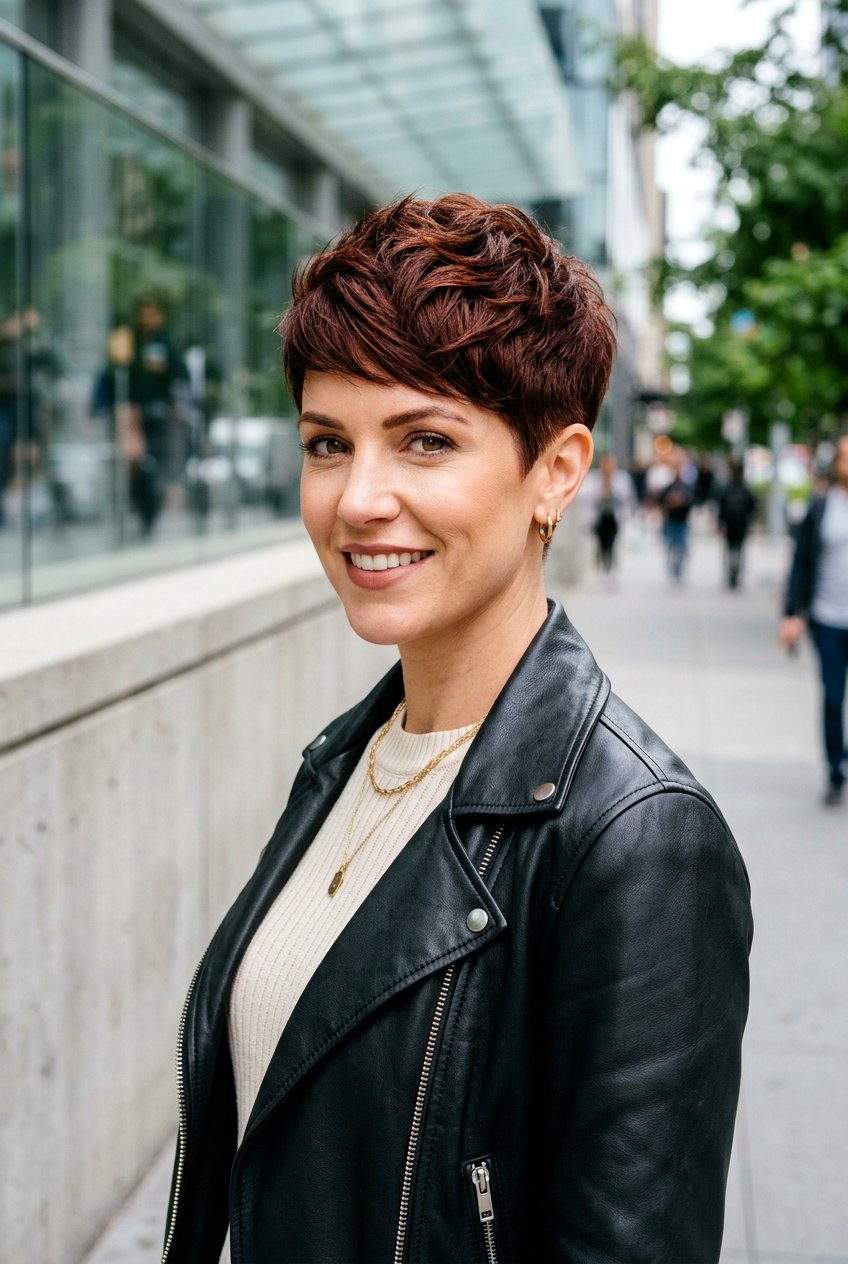 Mahogany Red Brown Pixie Cut - 20 mahogany red brown hair - 20 mahogany red brown hair