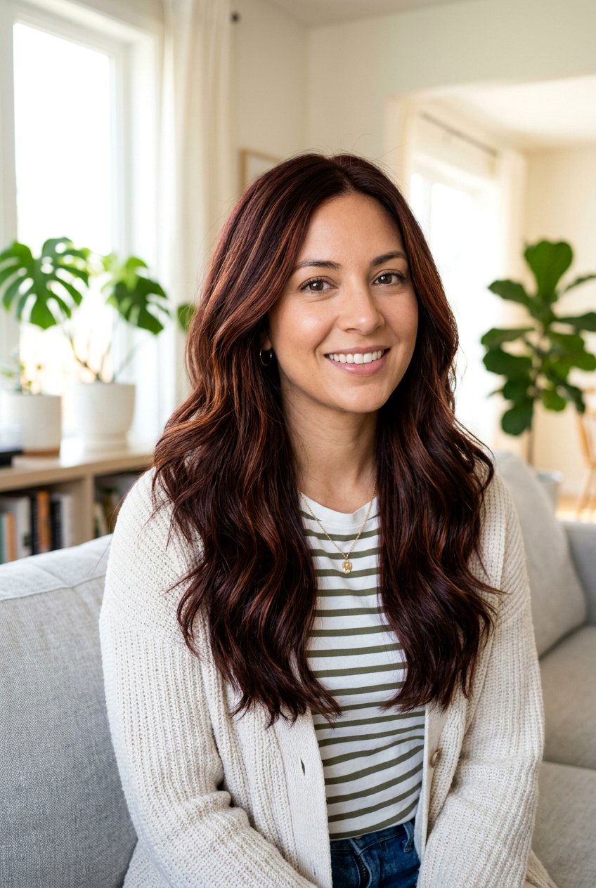 Mahogany Red Brown with Highlights - 20 mahogany red brown hair - 20 mahogany red brown hair