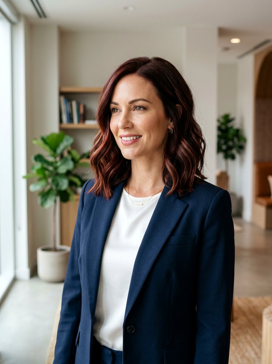 Mahogany Red Highlights On Brunette - 20 dimensional red for dark brunette hair - 20 dimensional red for dark brunette hair