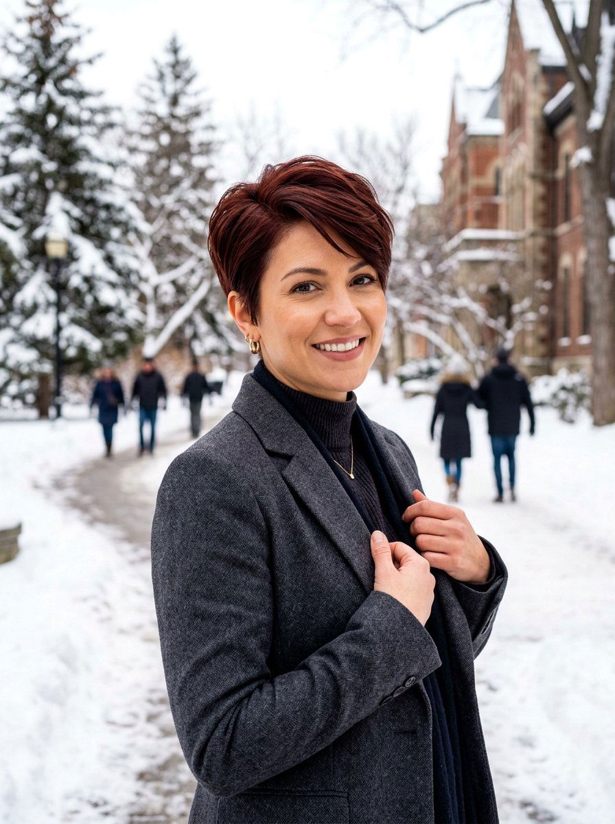 Mahogany Red Pixie - 20 red pixie hair color ideas - 20 red pixie hair color ideas