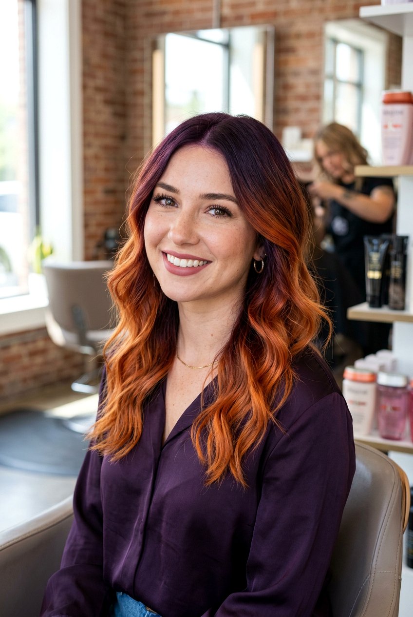 Mahogany Shadow Root Ginger Balayage - 20 ginger balayage with shadow root - 20 ginger balayage with shadow root