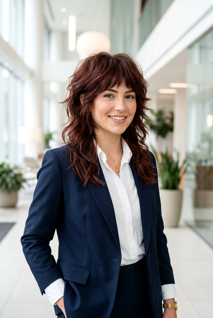 Mahogany Wolf Cut Brunette - 20 brunette wolf cut color ideas - 20 brunette wolf cut color ideas