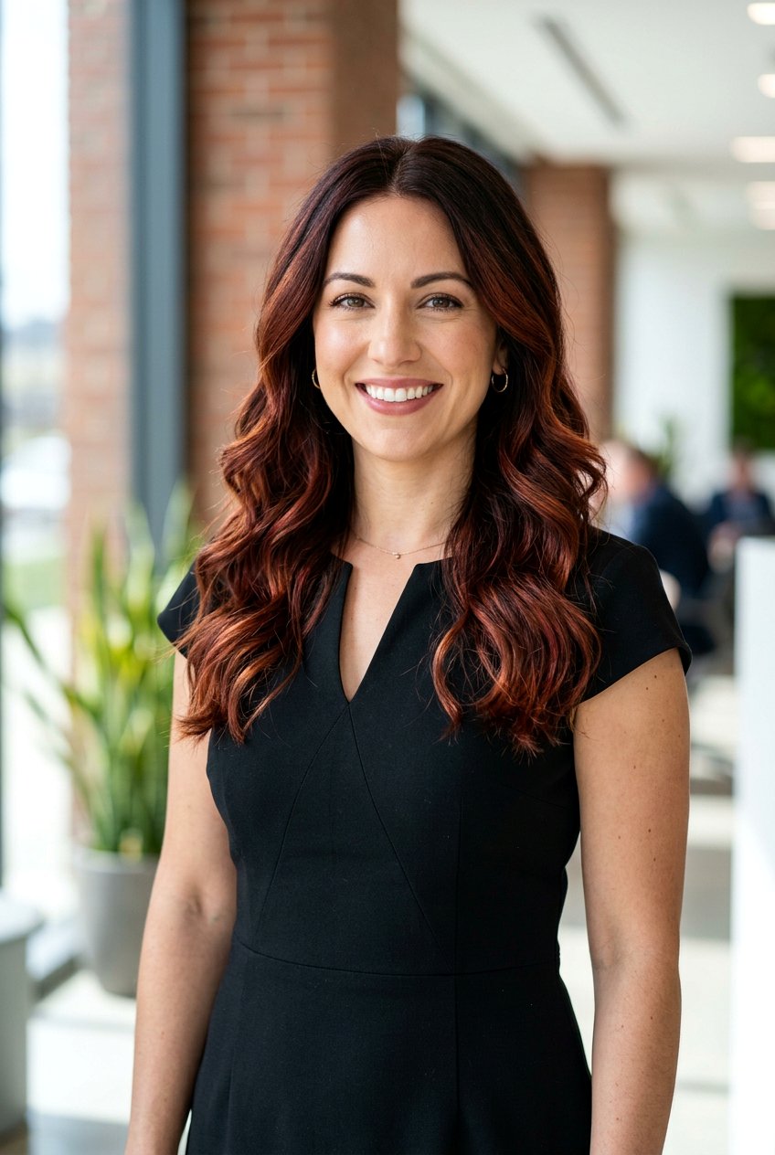 Mahogany auburn balayage on dark base - 20 auburn balayage for shoulder length hair - 20 auburn balayage for shoulder length hair