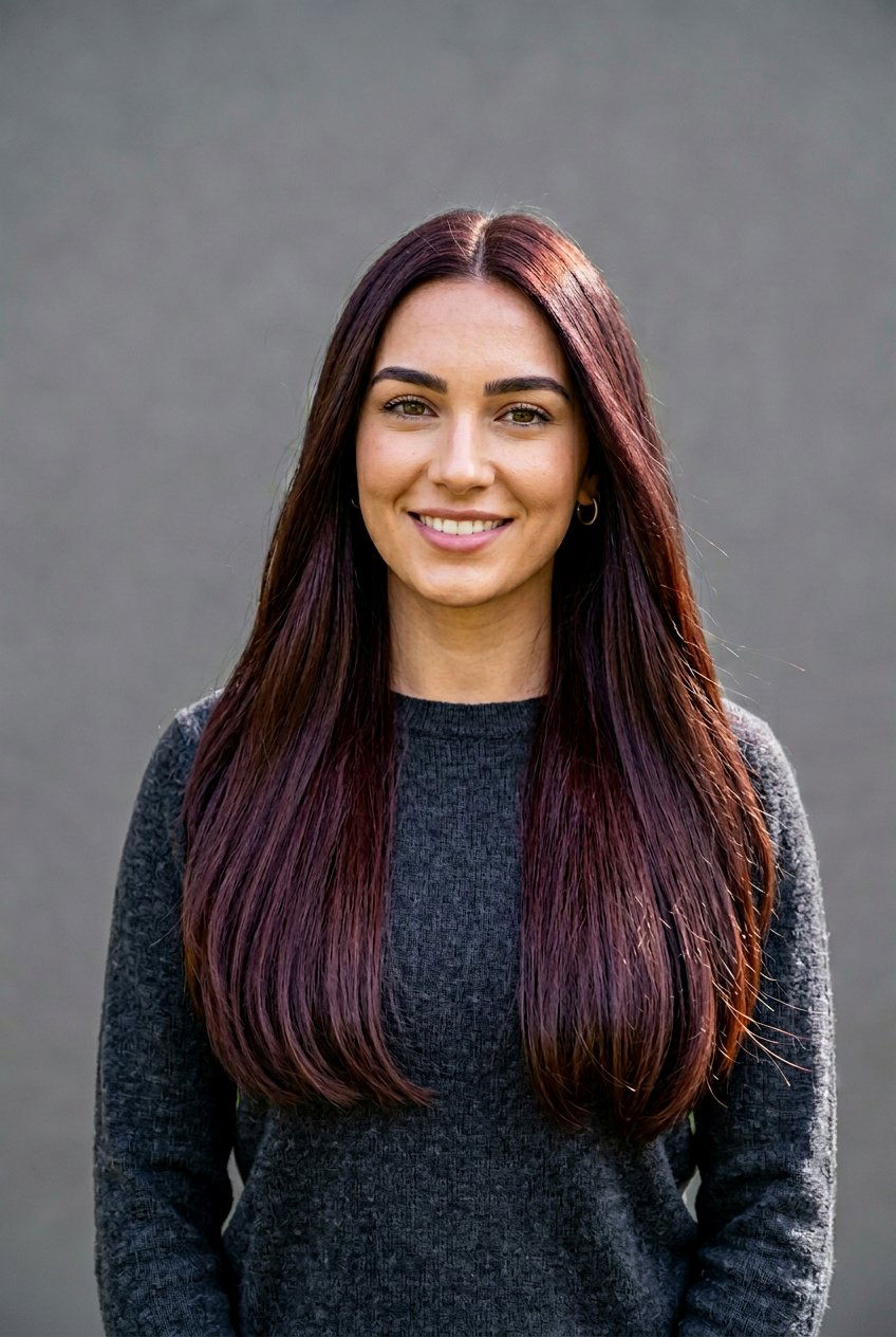 Mahogany brown hair - 20 brunette hair ideas for winter - 20 brunette hair ideas for winter