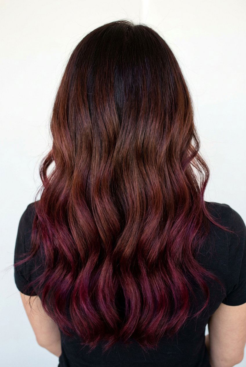 Mahogany red brunette ombre - 20 brunette ombre hair color - 20 brunette ombre hair color