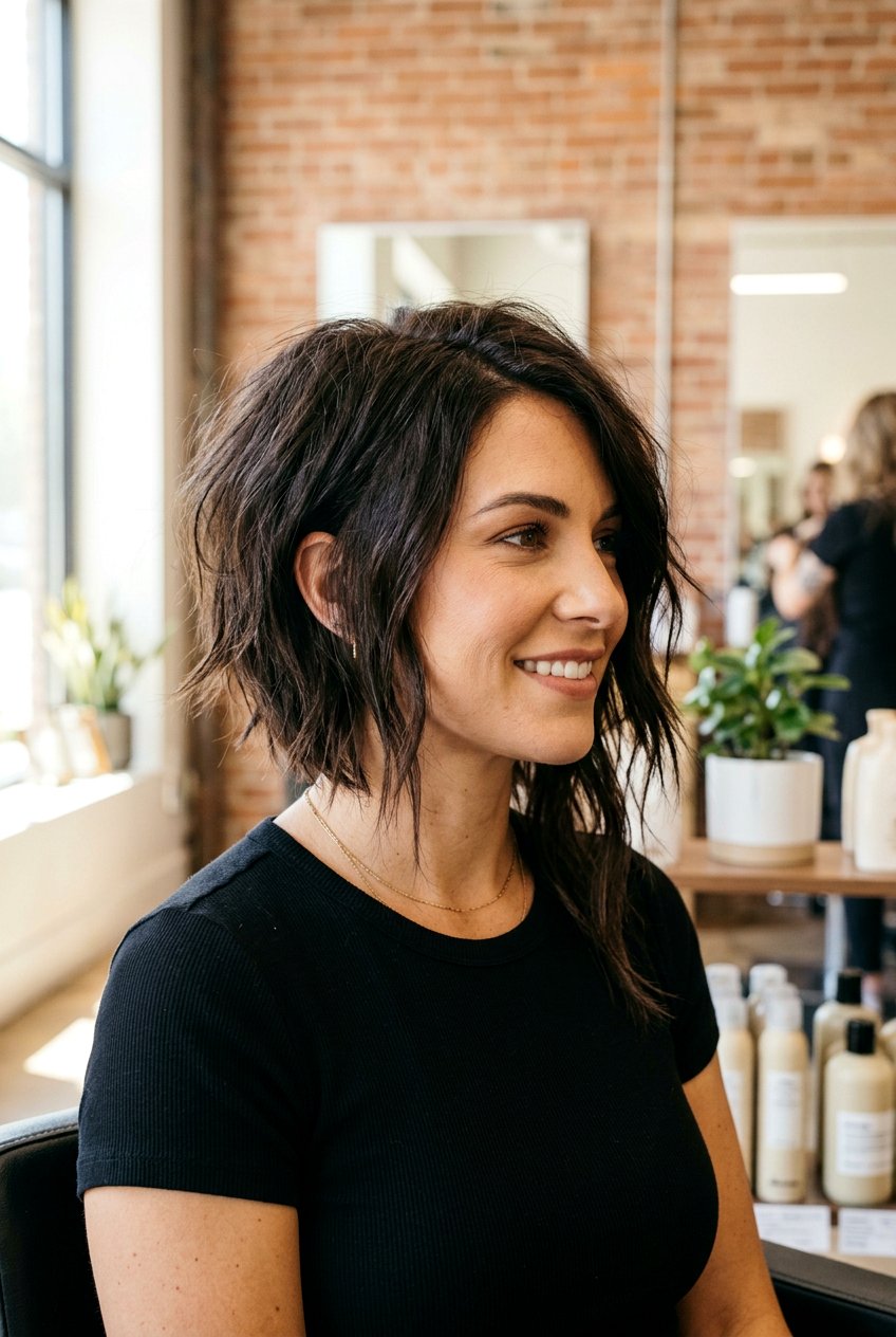 Making a bold statement with an asymmetrical choppy bob - 20 choppy bob haircut - 20 choppy bob haircut