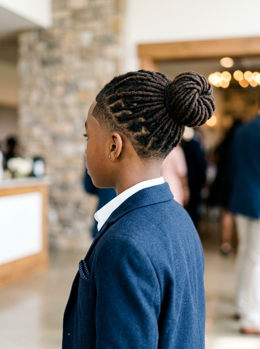 Man Bun Locs - 20 school loc styles for boys - 20 school loc styles for boys