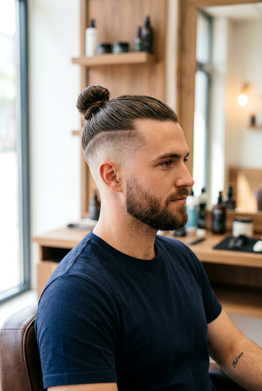 Man Bun Undercut - 20 undercut haircut for men - 20 undercut haircut for men