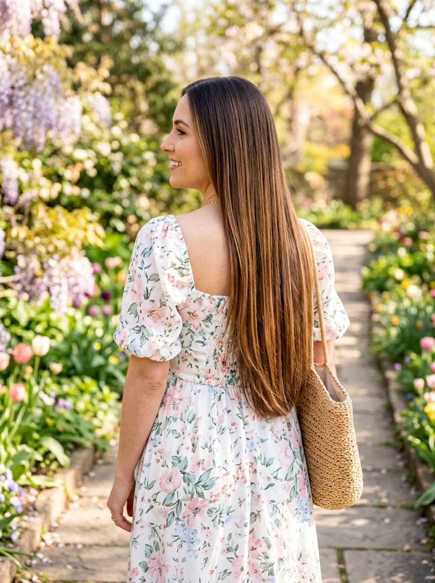 Maple Brown Balayage Long Hair - 20 spring balayage for brunettes - 20 spring balayage for brunettes