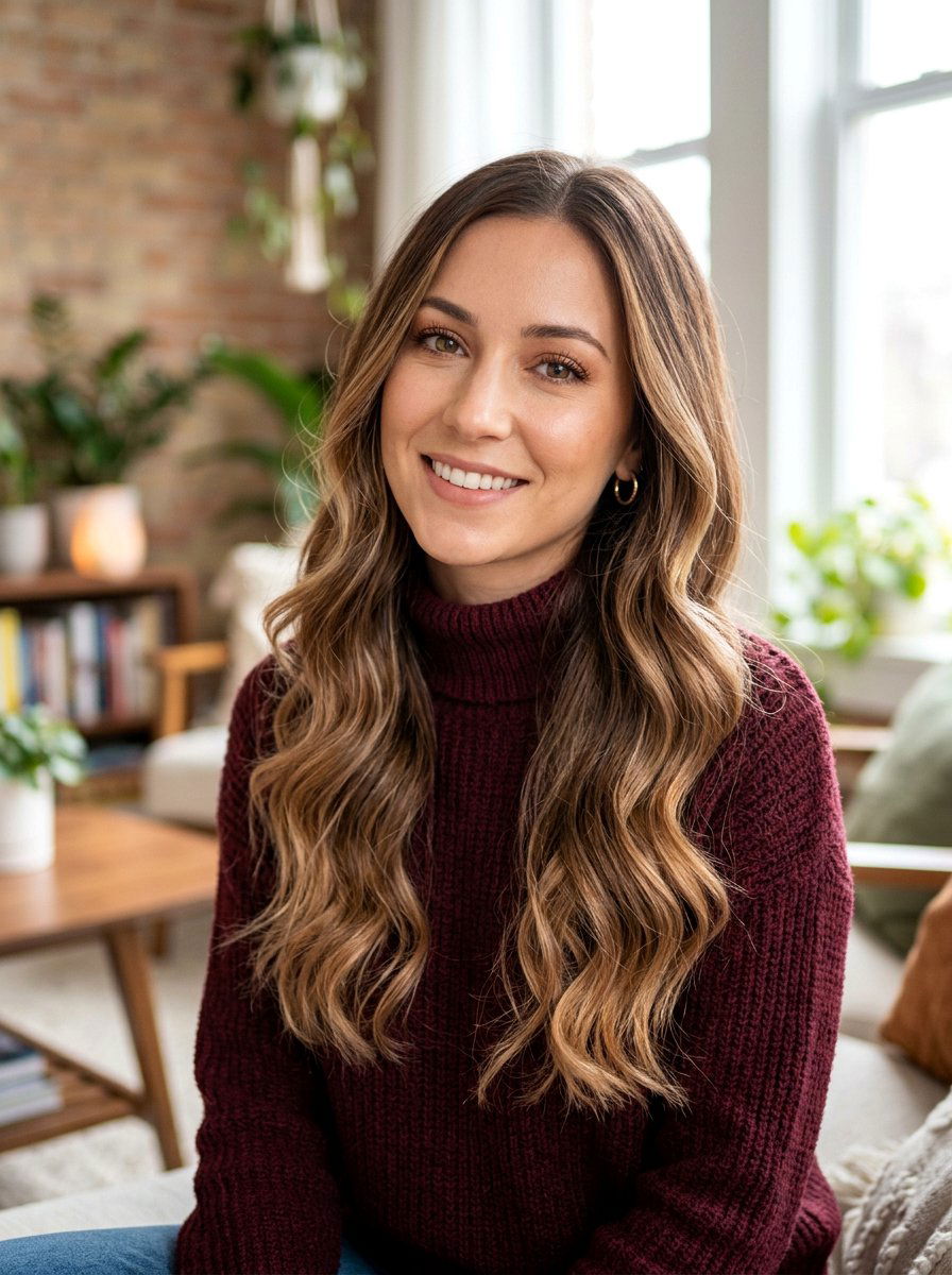 Maple Brown Hair With Golden Babylights - 20 warm brunette with golden babylights - 20 warm brunette with golden babylights