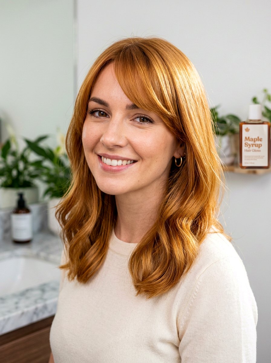 Maple Syrup Hair Gloss - 20 warm tone gloss for brown hair - 20 warm tone gloss for brown hair