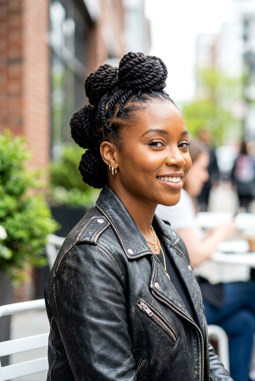 Marley Twist Mohawk - 20 marley twists updo hairstyles - 20 marley twists updo hairstyles