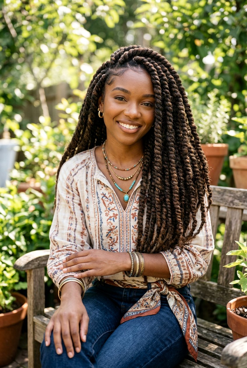 Marley Twists - 20 black women vacation protective styles - 20 black women vacation protective styles