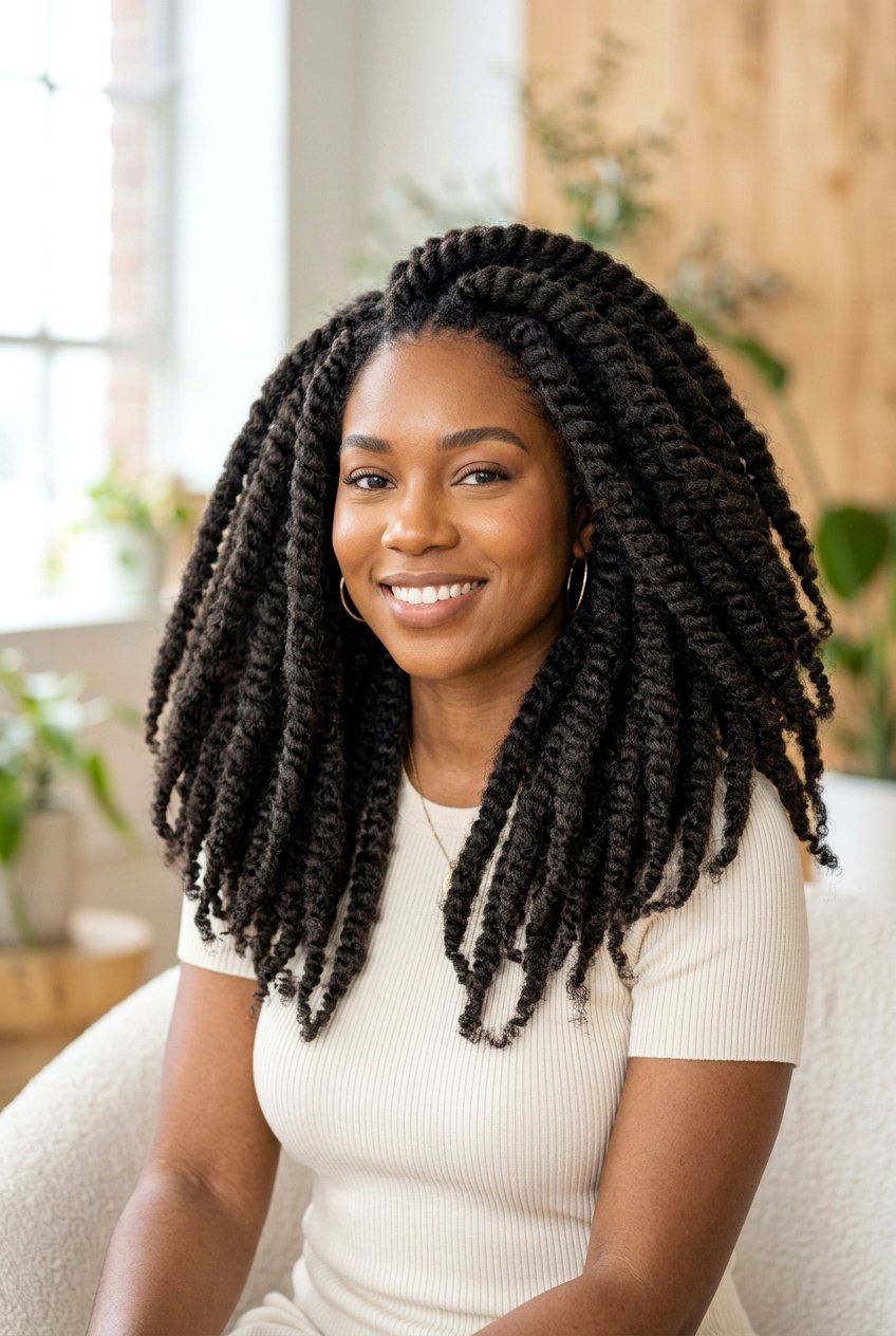Marley Twists Kinky Texture - 20 braided hairstyles for black women - 20 braided hairstyles for black women