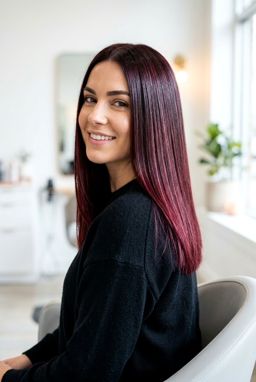 20 Gorgeous Maroon Balayage on Dark Hair Ideas to Try Now