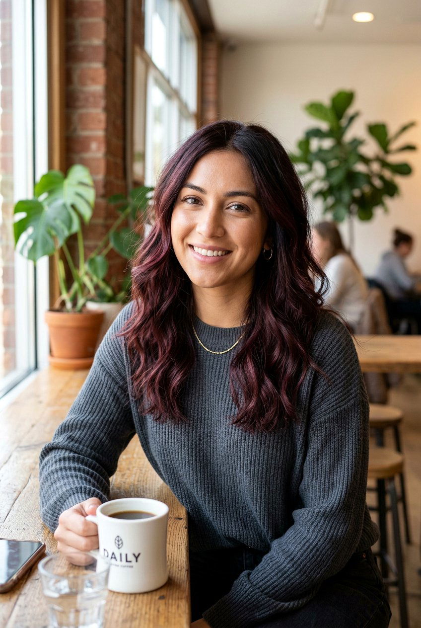 Maroon Balayage On Dark Hair With Low Maintenance - 20 maroon balayage on dark hair - 20 maroon balayage on dark hair
