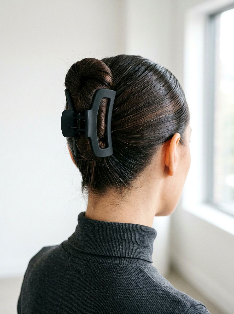 Matte Black Claw Clip - 20 y2k claw clip updo - 20 y2k claw clip updo