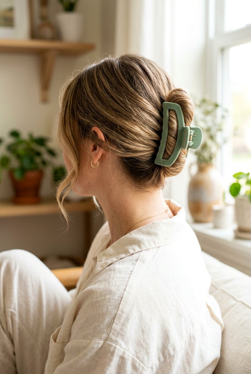 Matte Claw Clip Look - 20 y2k bun with claw clip - 20 y2k bun with claw clip