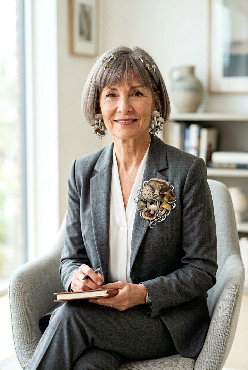 Matte Mushroom - 20 mushroom brunette highlights for older women - 20 mushroom brunette highlights for older women