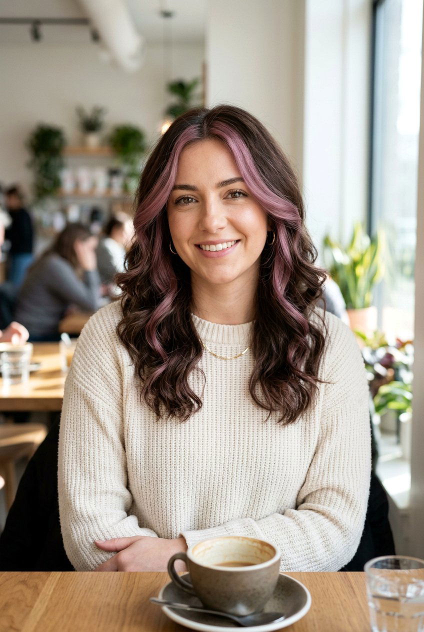 Mauve Money Piece Hair Color - 20 mauve hair color ideas - 20 mauve hair color ideas