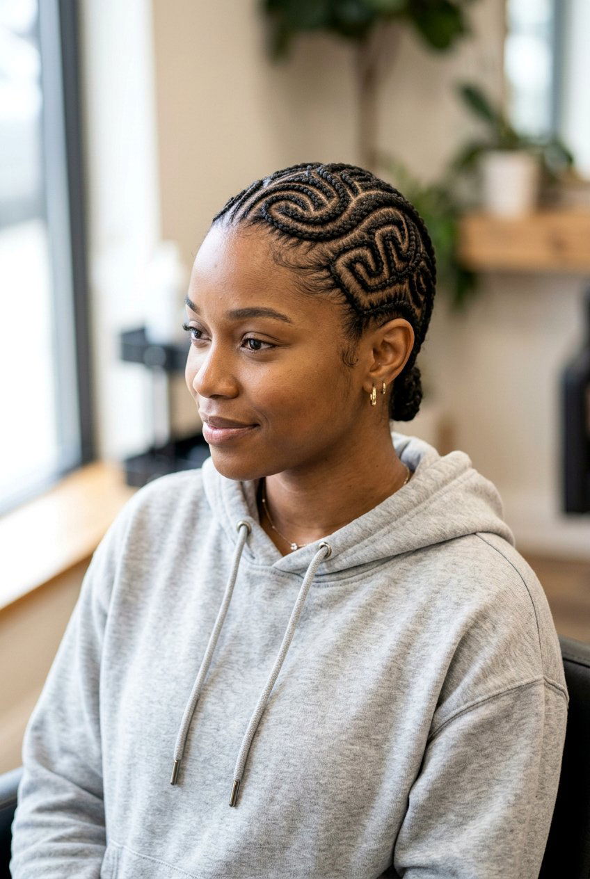 Maze design cornrows - 20 creative cornrow parting styles - 20 creative cornrow parting styles