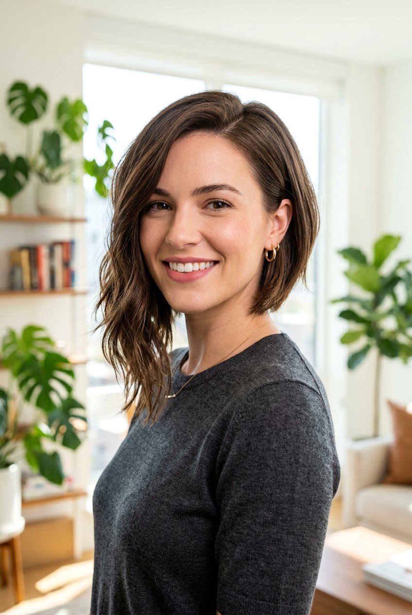 Medium Asymmetrical Bob for Heart Shaped Face - 20 medium haircut for heart shaped face women - 20 medium haircut for heart shaped face women