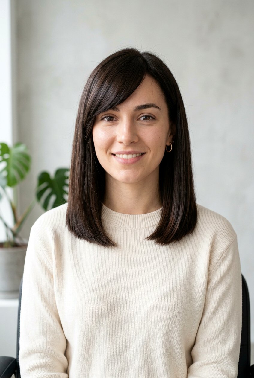 Medium Blunt Cut With Side Fringe - 20 medium haircut with side fringe - 20 medium haircut with side fringe