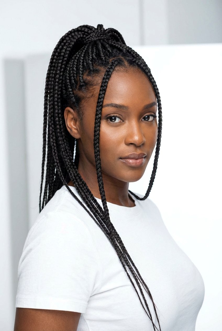 Medium Box Braids - 20 box braids hairstyles - 20 box braids hairstyles
