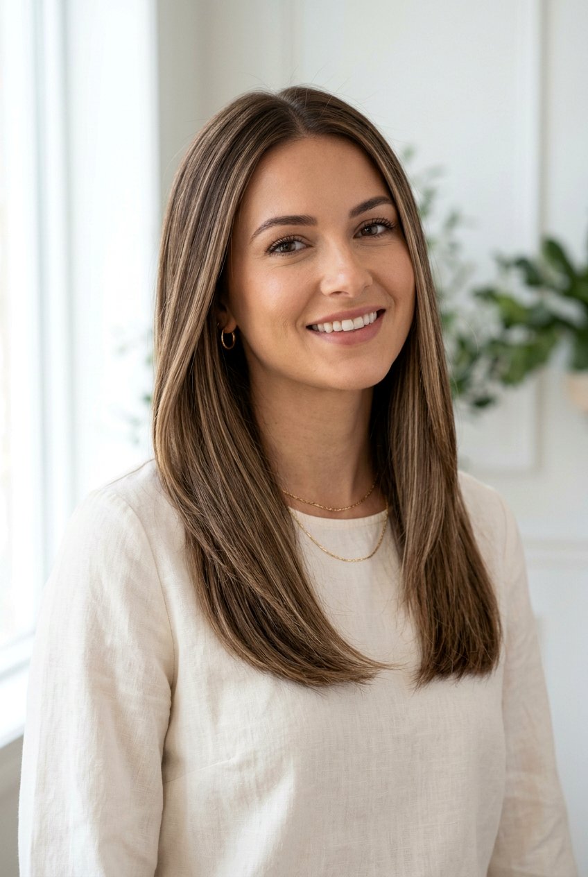 Medium Brown Hair With Thin Beige Highlights - 20 brunette hair with soft beige highlights - 20 brunette hair with soft beige highlights