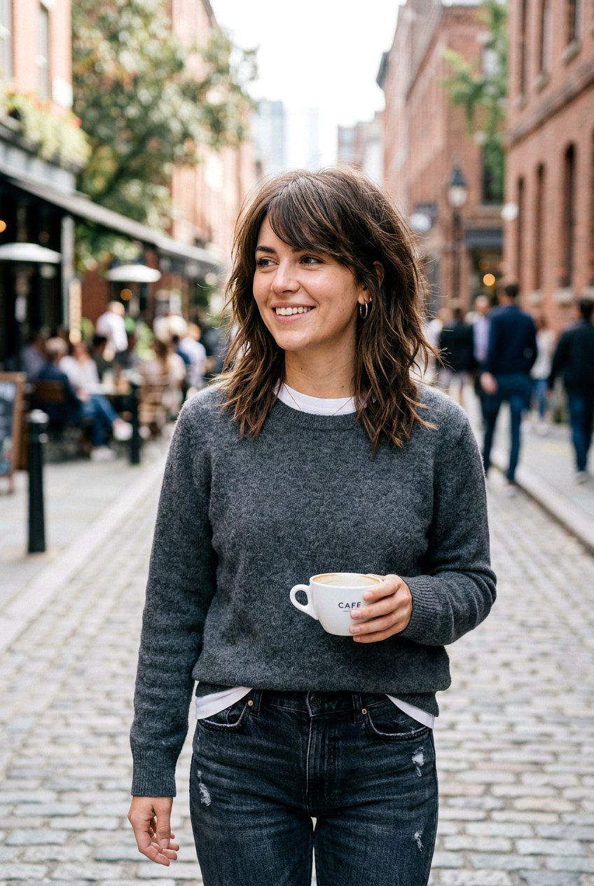 Medium Choppy Haircut With Side Fringe - 20 medium haircut with side fringe - 20 medium haircut with side fringe