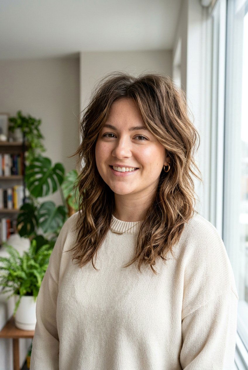 Medium Choppy Layers For Round Face - 20 medium haircut with choppy layers - 20 medium haircut with choppy layers