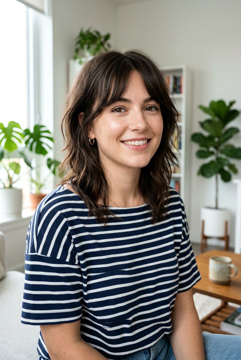 20 Chic Medium Haircut With Curtain Fringe Styles For You