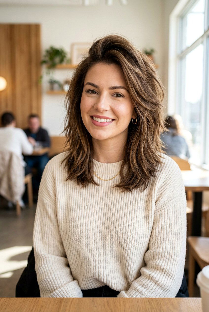 Medium Choppy Layers With Volume Crown - 20 medium haircut with choppy layers - 20 medium haircut with choppy layers