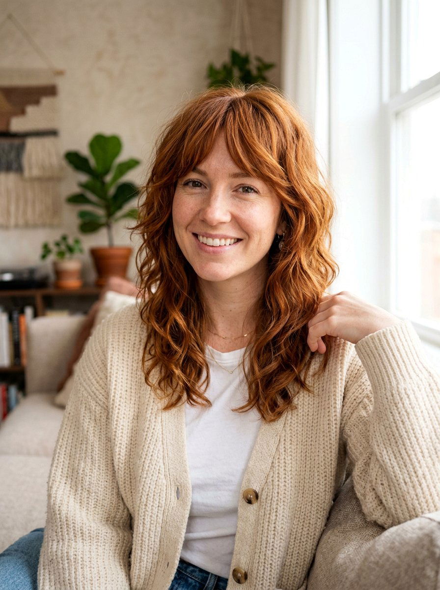 Medium Copper Shag - 20 copper shag hair color ideas - 20 copper shag hair color ideas