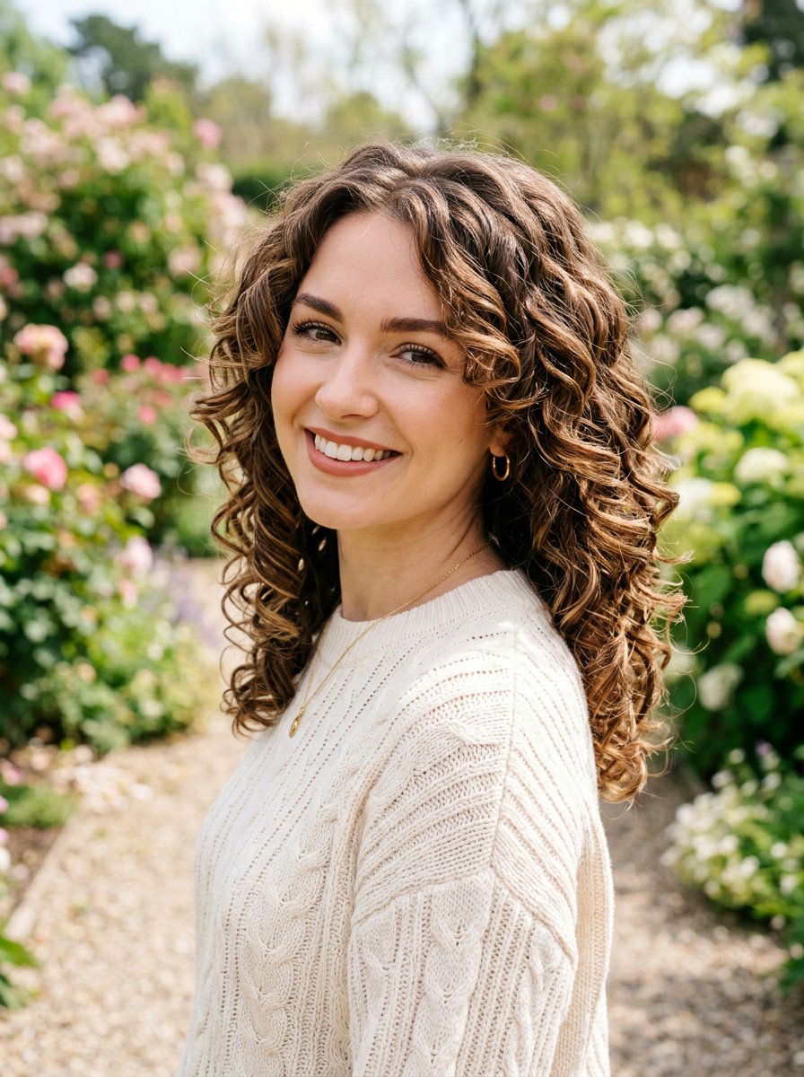 Medium Curly Butterfly Haircut With Face Framing Layers - 20 curly butterfly haircut for medium curls - 20 curly butterfly haircut for medium curls