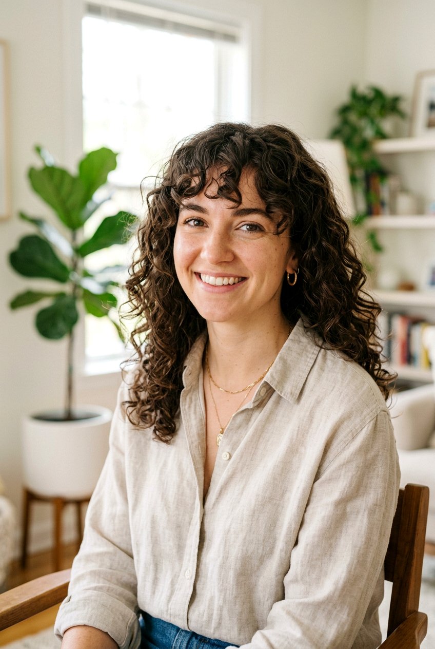 Medium Curly Hair With Curtain Bangs - 20 curly layers for medium hair women - 20 curly layers for medium hair women