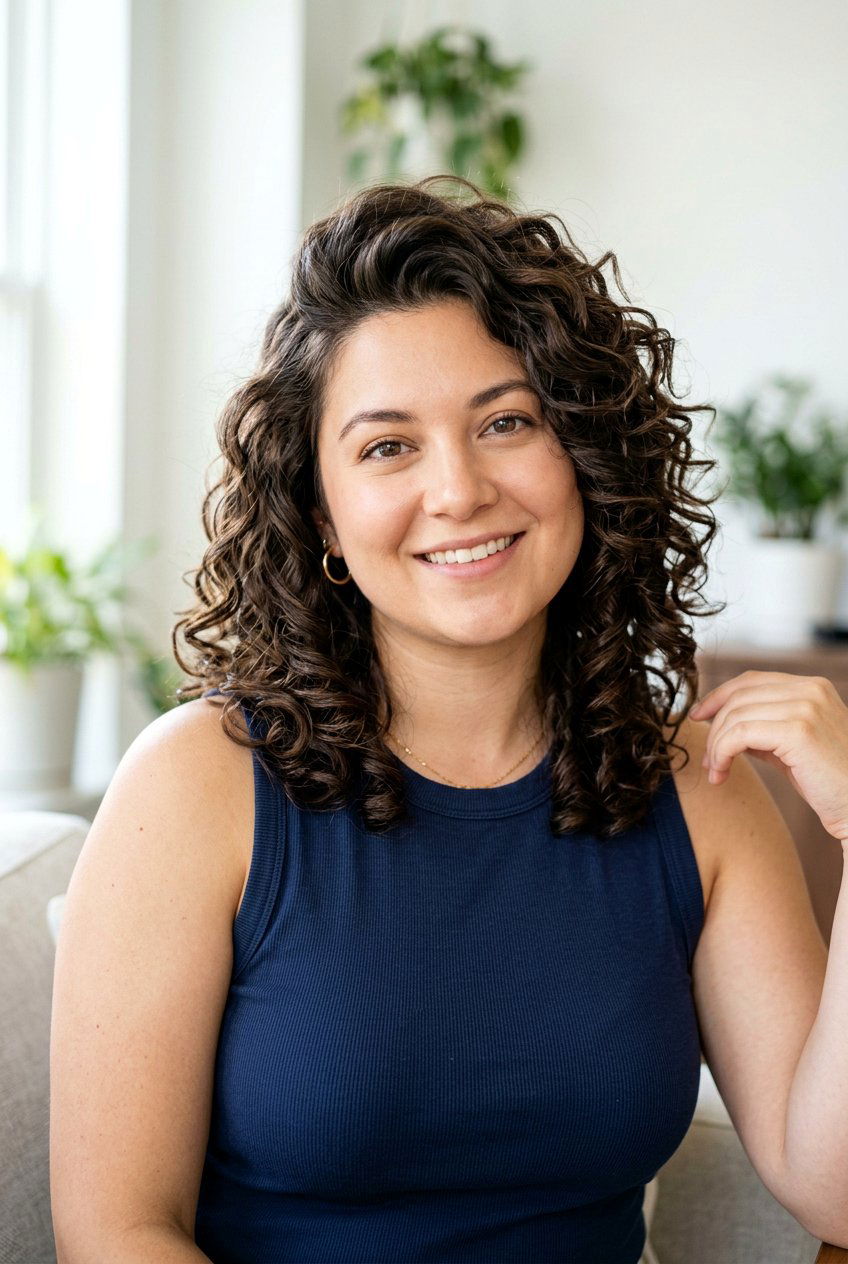 Medium Curly Haircut For Round Face - 20 medium haircut for round face women - 20 medium haircut for round face women