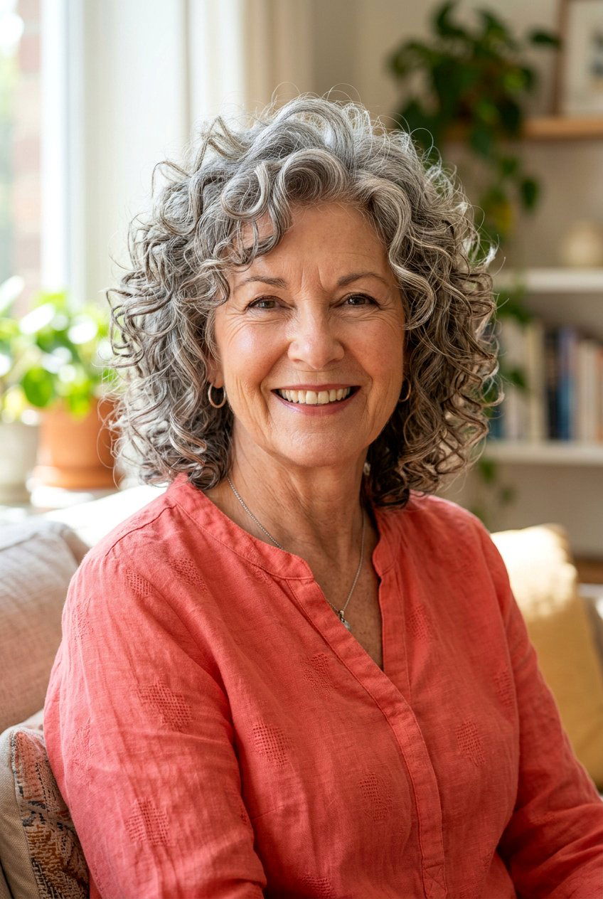 Medium Curly Haircut With Layers - 20 medium haircut for women over 70 - 20 medium haircut for women over 70