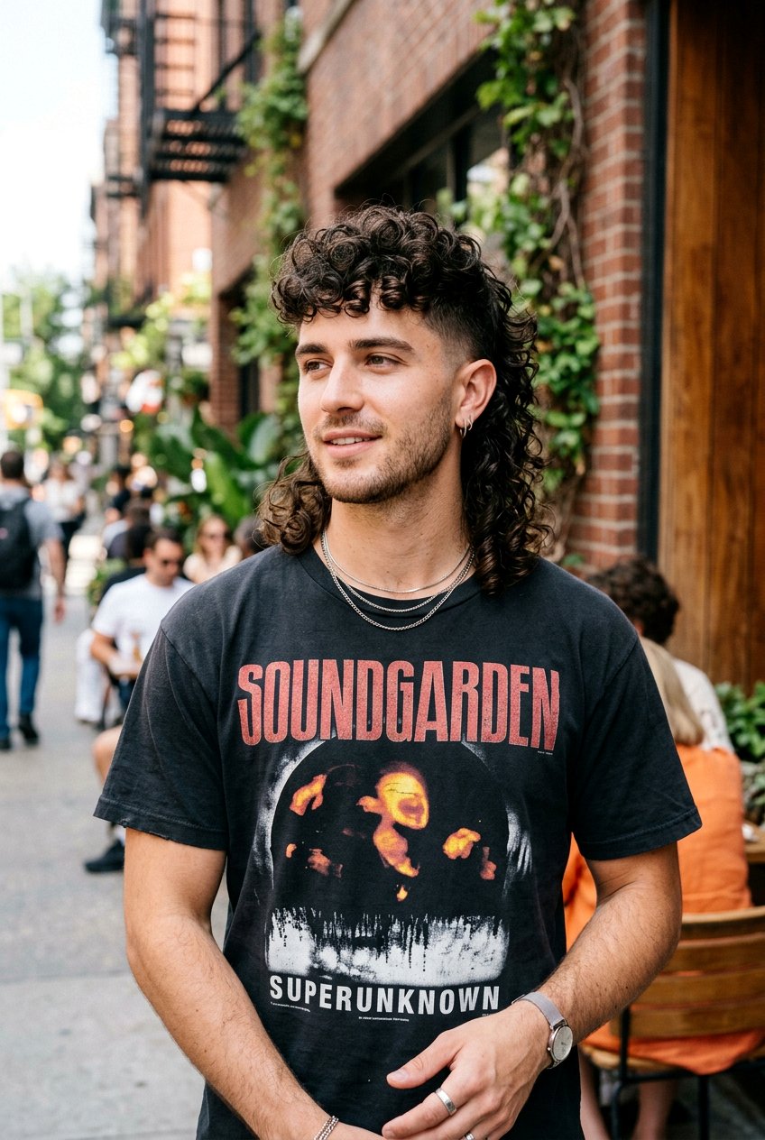 Medium Curly Mullet - 20 mens haircut for curly medium hair - 20 men’s haircut for curly medium hair