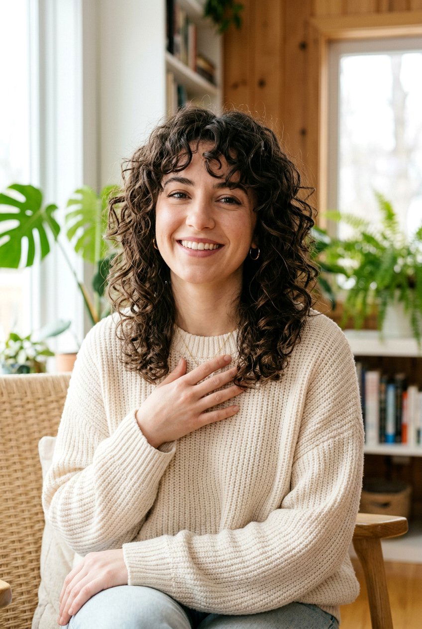 Medium Curly Shag - 20 low maintenance haircut for moms with curly hair - 20 low maintenance haircut for moms with curly hair