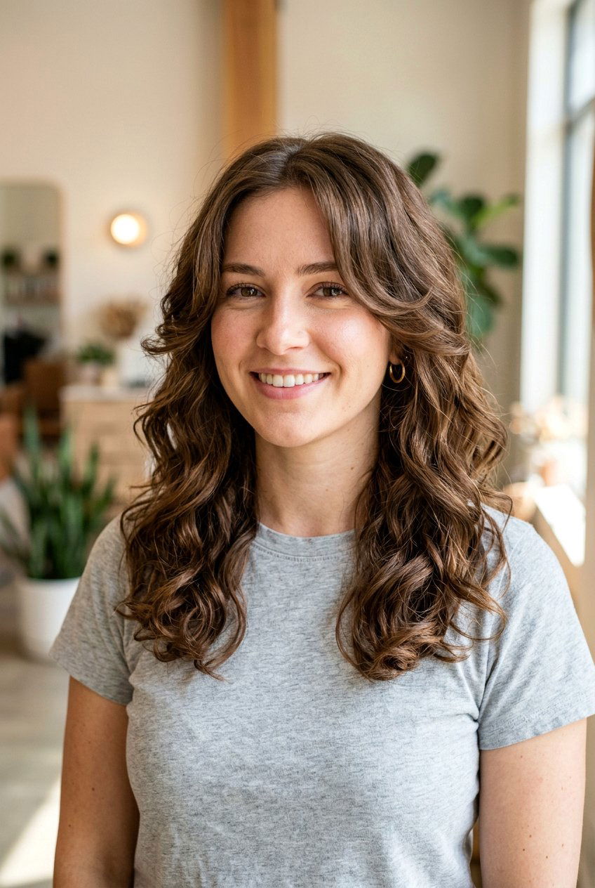 Medium Digital Perm With Face Framing Layers - 20 digital perm for medium length hair - 20 digital perm for medium length hair