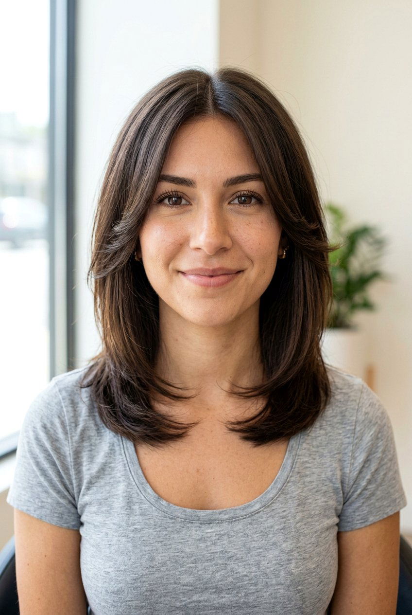 Medium Feathered Cut With Face Framing Layers - 20 medium haircut with feathered layers - 20 medium haircut with feathered layers