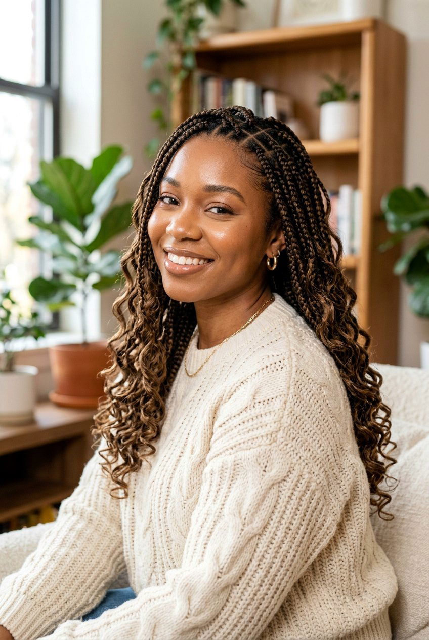 Medium Goddess Box Braids - 20 goddess box braids hairstyles - 20 goddess box braids hairstyles