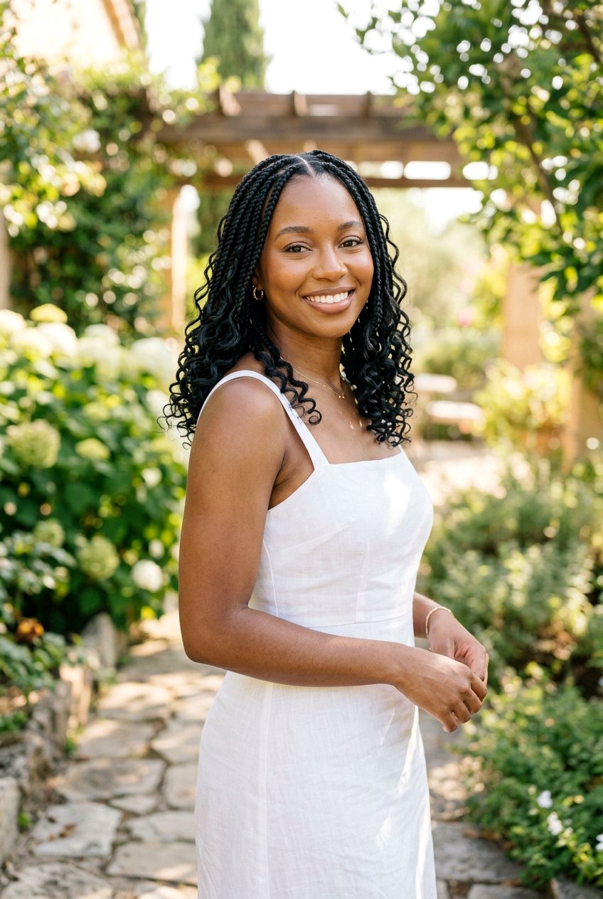 Medium Goddess Knotless Braids - 20 goddess knotless braids styles - 20 goddess knotless braids styles