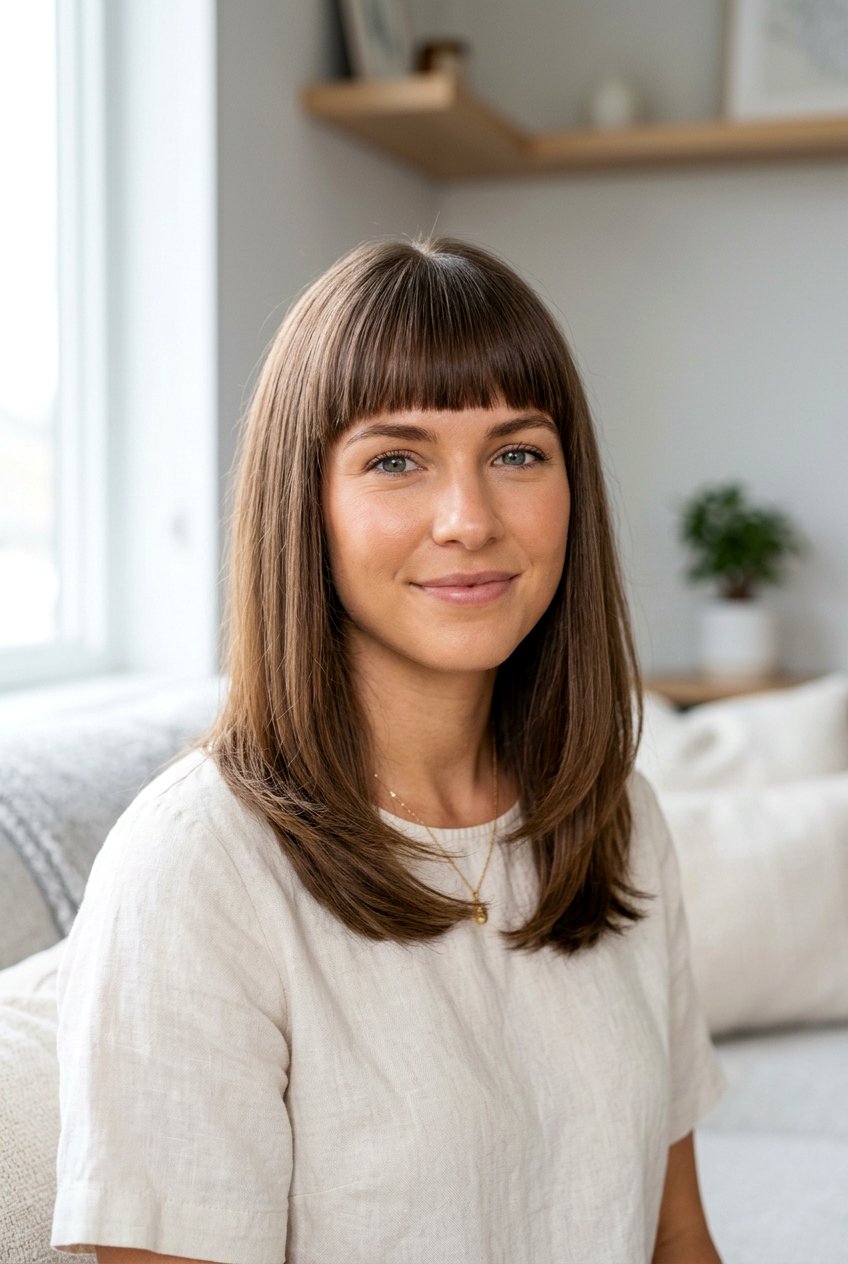 Medium Hair With Blunt Bangs For Fine Hair - 20 medium hair with blunt bangs - 20 medium hair with blunt bangs