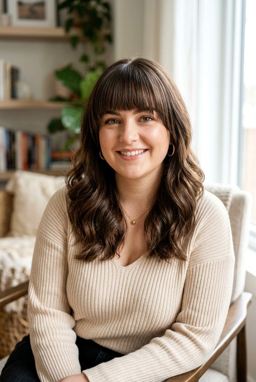 Medium Hair With Blunt Bangs For Round Face - 20 medium hair with blunt bangs - 20 medium hair with blunt bangs