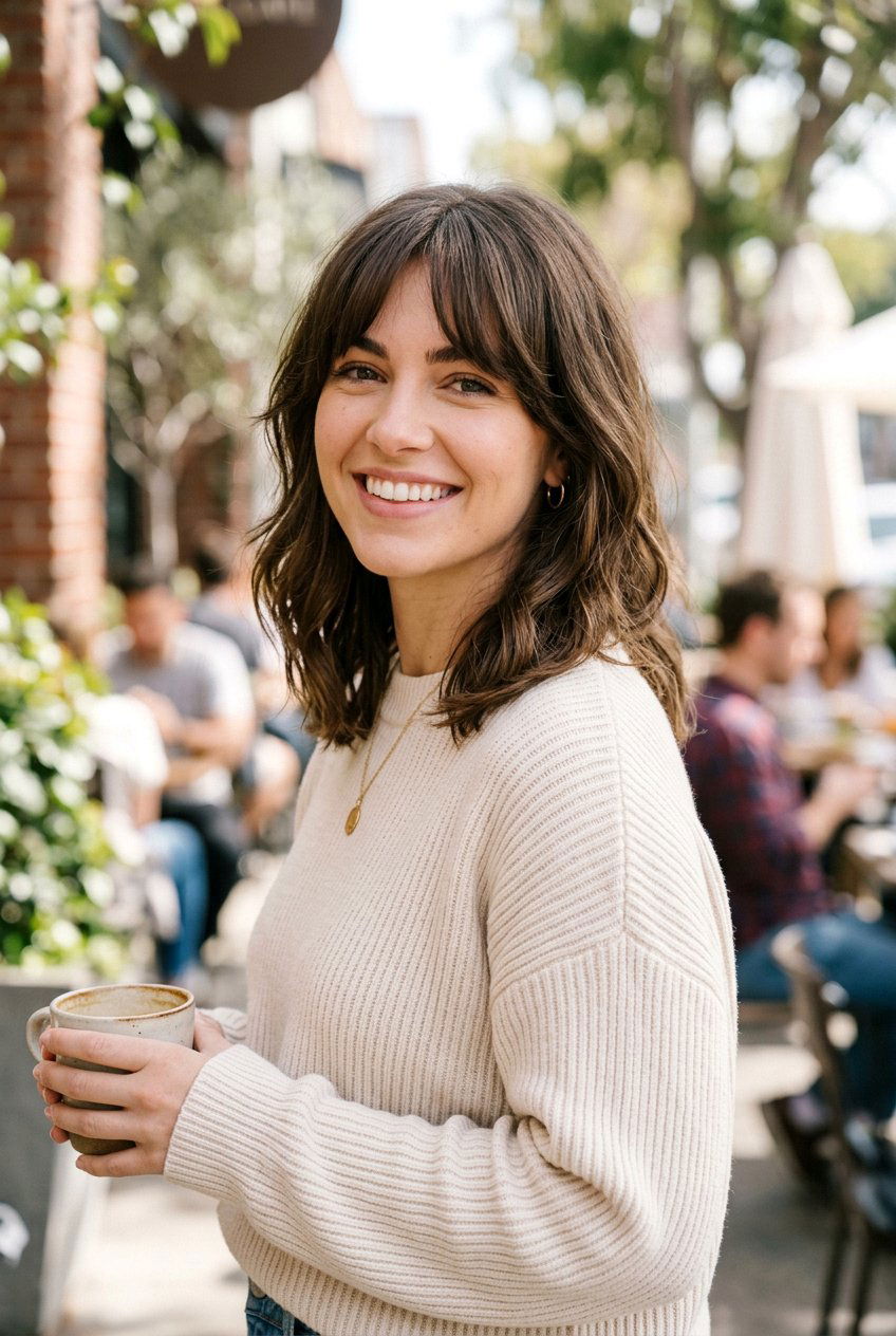 Medium Hair With Curtain Bangs And Easy Styling - 20 medium hair with curtain bangs - 20 medium hair with curtain bangs