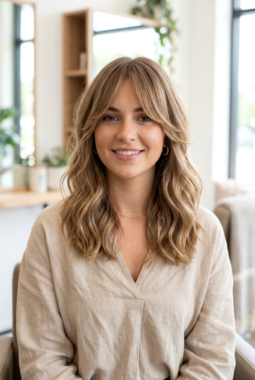 Medium Hair With Long Curtain Bangs - 20 medium hair with curtain bangs - 20 medium hair with curtain bangs