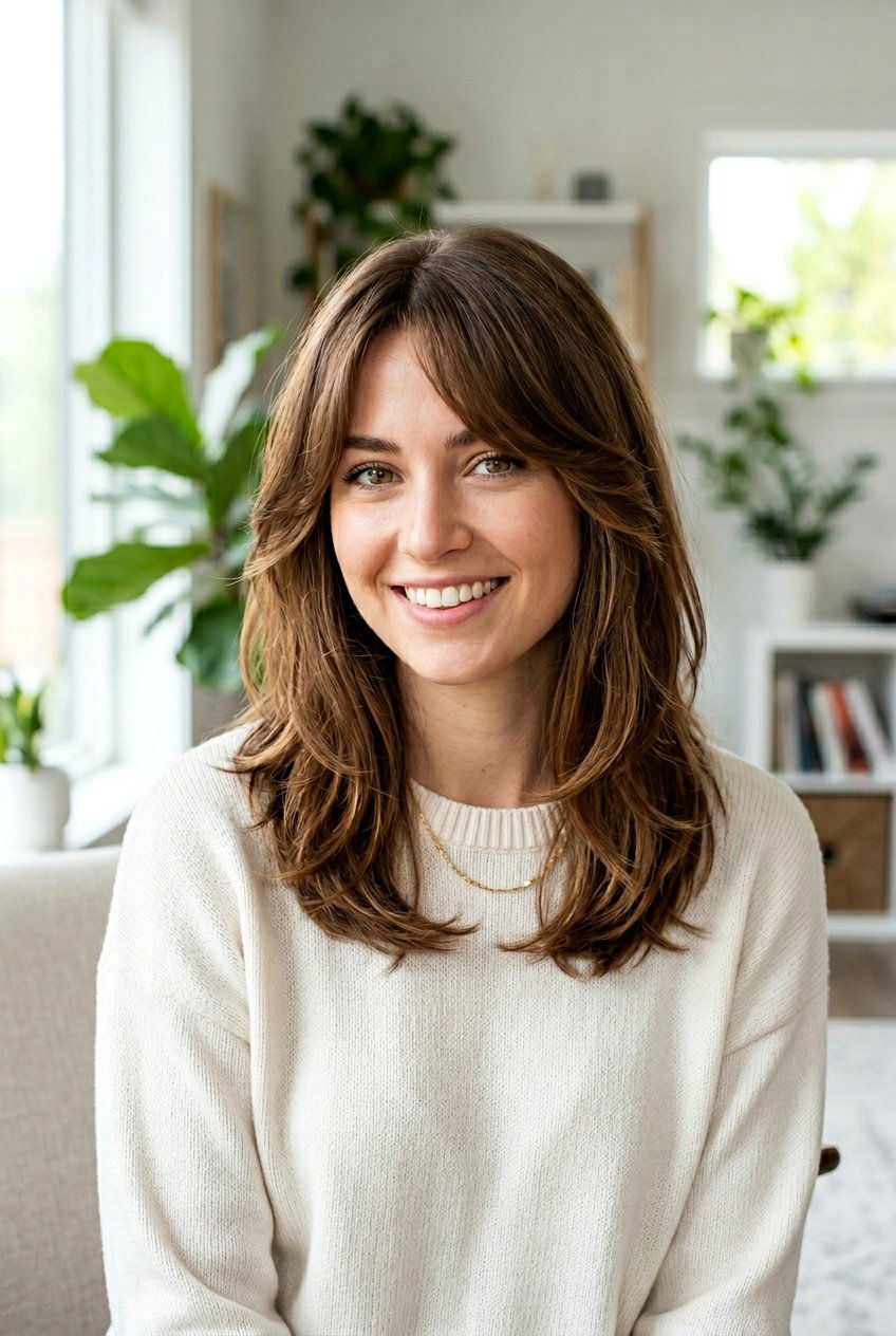 Medium Hair With Side Curtain Bangs - 20 medium hair with curtain bangs - 20 medium hair with curtain bangs