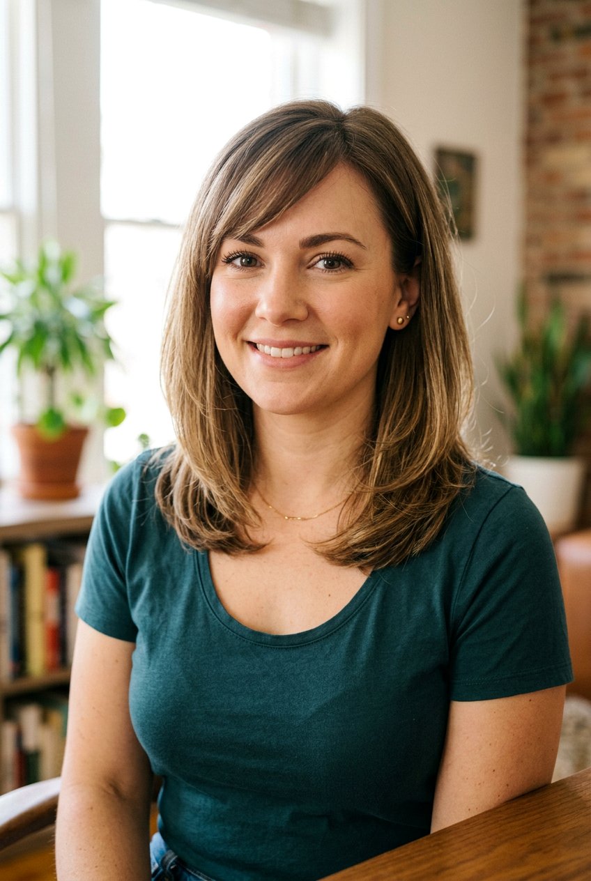 Medium Hair With Side Fringe For Round Face - 20 side swept fringe for medium hair - 20 side swept fringe for medium hair